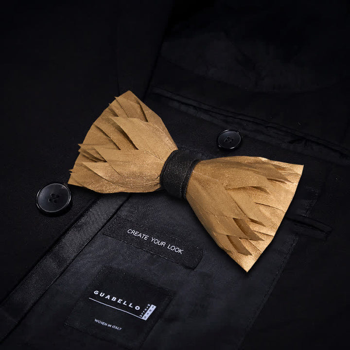 Papillon con piume in oro massiccio Sunshine