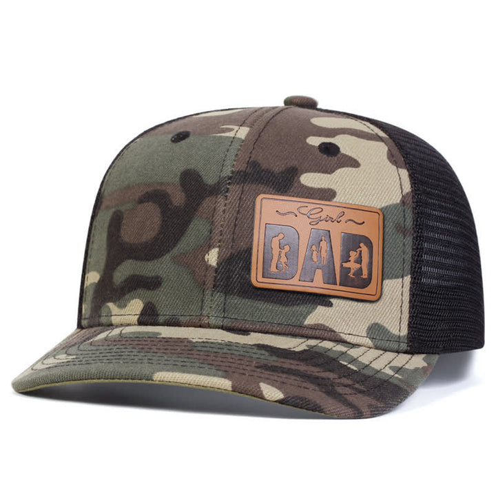 Cappello da camionista regolabile con toppa in pelle per ragazza e papà - Colore mimetico - Regolabile (circa 22"-23 5/8") - image 6