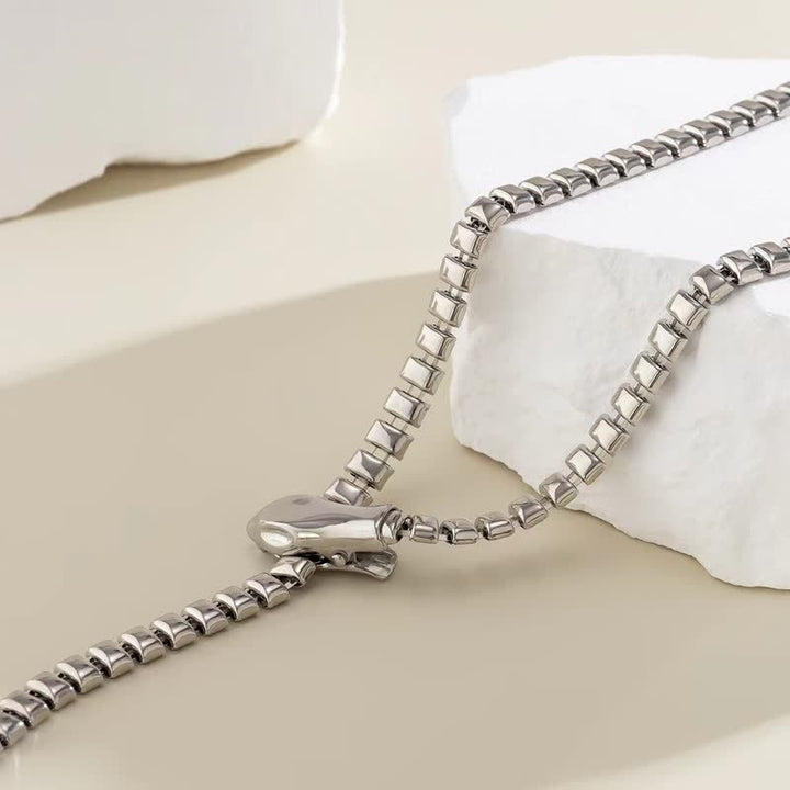 Cintura in metallo con catena a forma di serpente retrò da donna