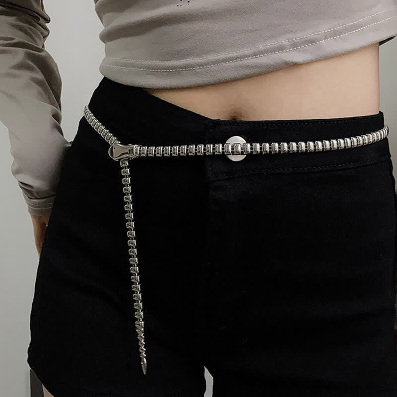 Cintura in metallo con catena a forma di serpente retrò da donna