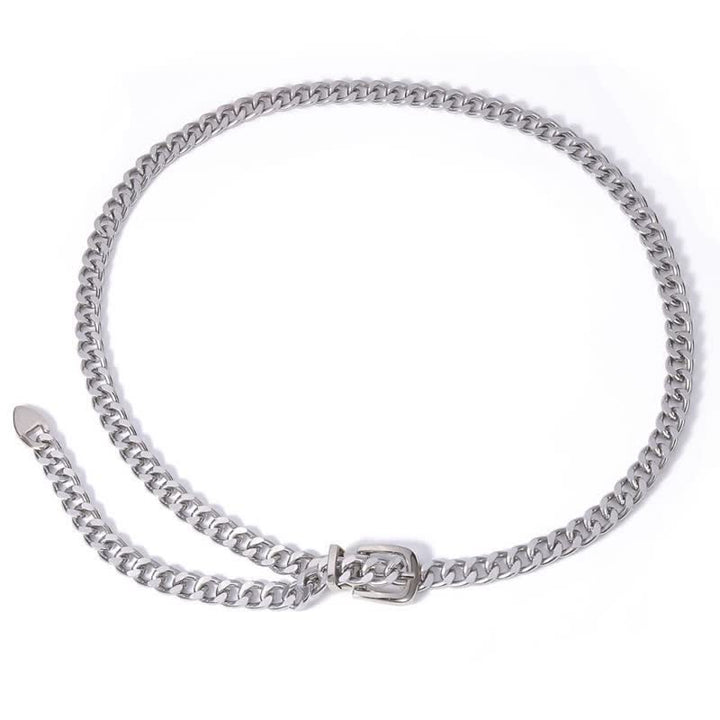 Cintura in metallo con catena a maglie multiple da donna