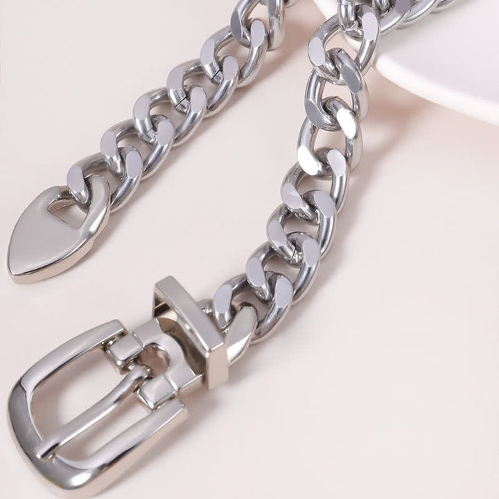 Cintura in metallo con catena a maglie multiple da donna