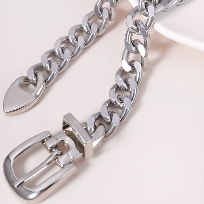 Cintura in metallo con catena a maglie multiple da donna - image 6