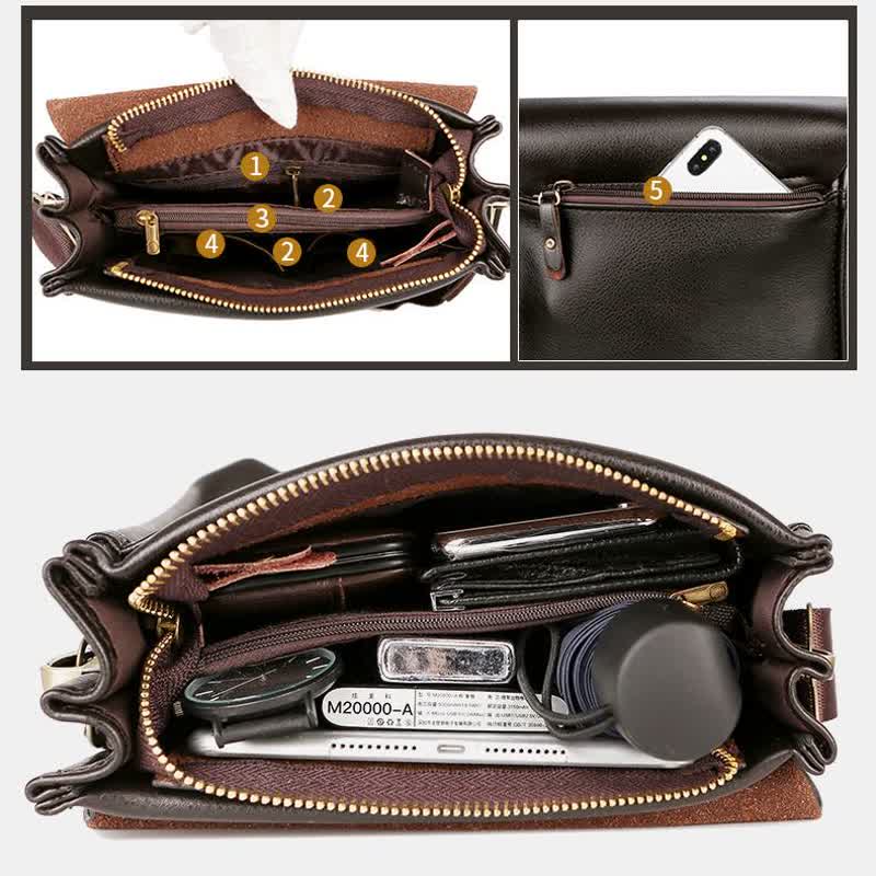 Borsa a tracolla classica multitasche e grande capacità