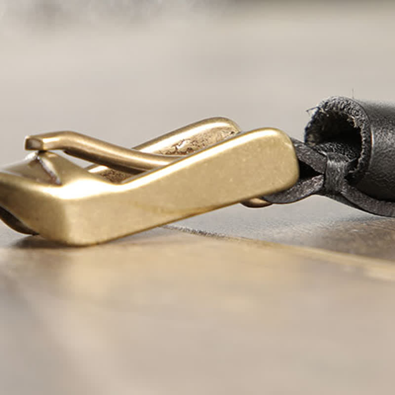 Cintura sottile in pelle di vacchetta da donna