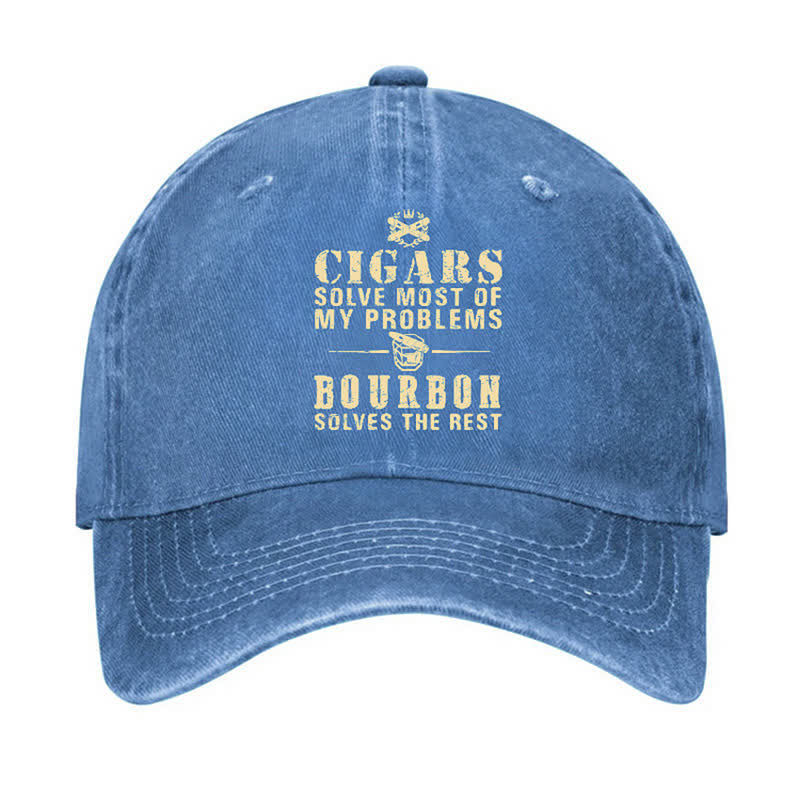 Cappellino da baseball regolabile Bourbon Solve The Rest Problems