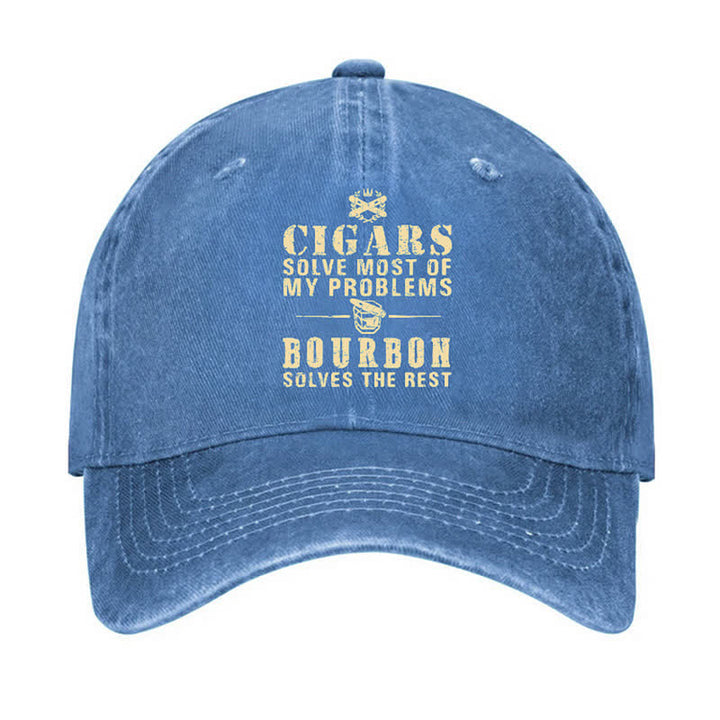 Cappellino da baseball regolabile Bourbon Solve The Rest Problems