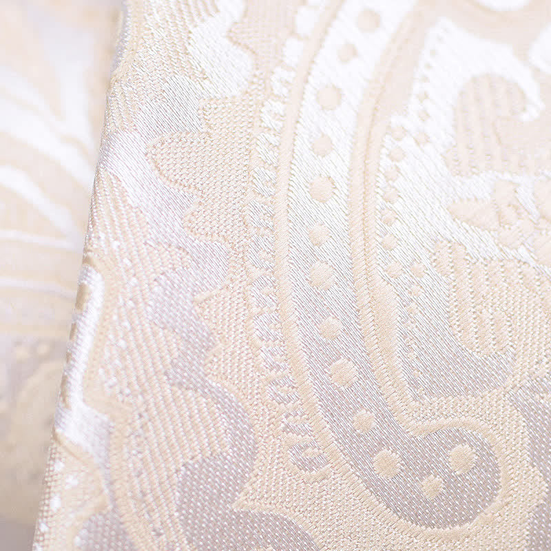 Set di 2 cravatte larghe con motivo paisley champagne da uomo