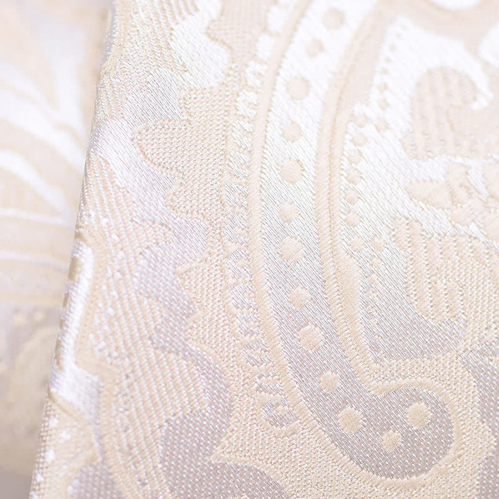 Set di 2 cravatte larghe con motivo paisley champagne da uomo