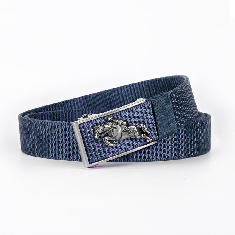 Cintura in nylon con fibbia automatica per equitazione casual da uomo