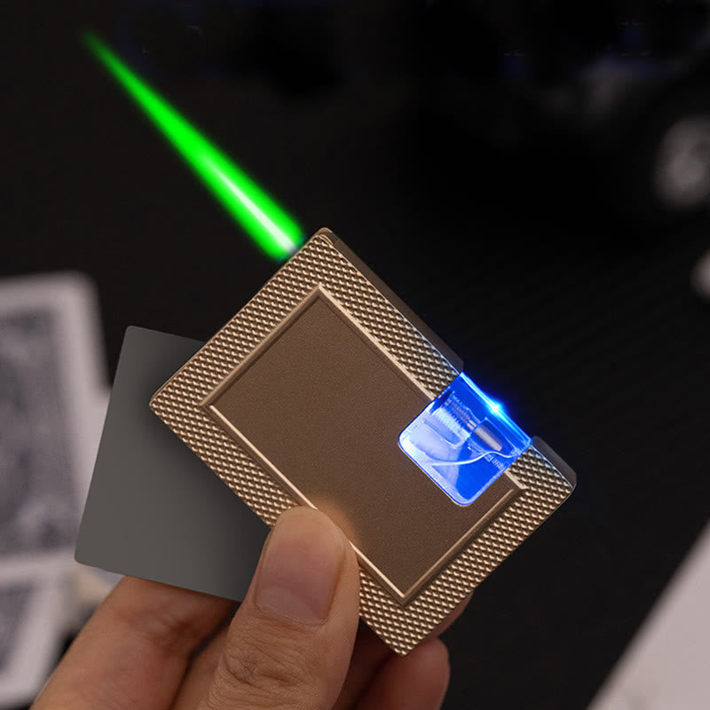 Accendino a butano ricaricabile con serbatoio d'aria visibile luminoso Poker