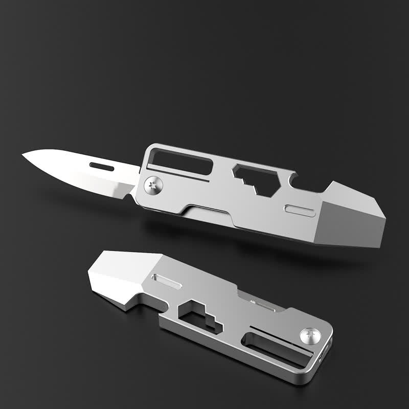 Portachiavi mini coltello pieghevole multifunzionale EDC-Tool 9 in 1