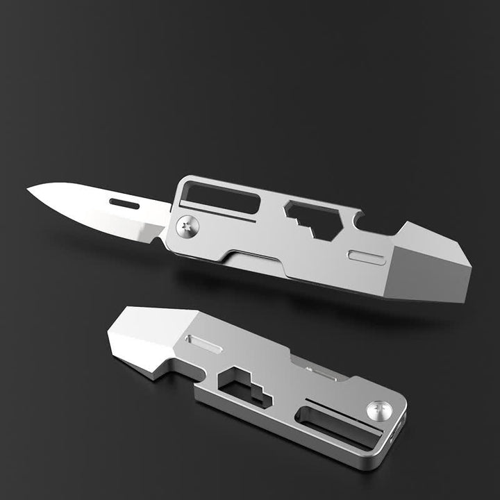 Portachiavi mini coltello pieghevole multifunzionale EDC-Tool 9 in 1