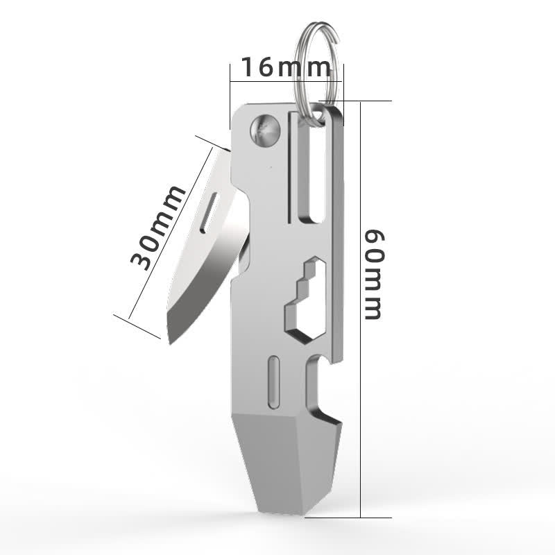 Portachiavi mini coltello pieghevole multifunzionale EDC-Tool 9 in 1