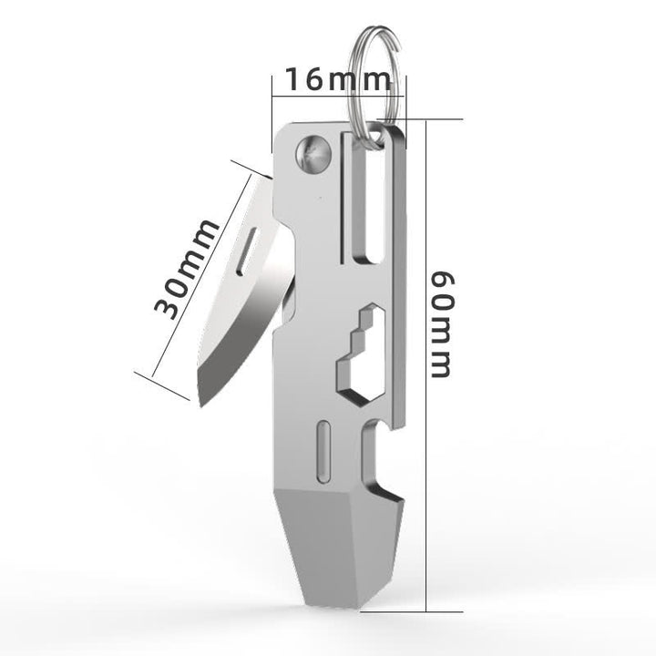 Portachiavi mini coltello pieghevole multifunzionale EDC-Tool 9 in 1