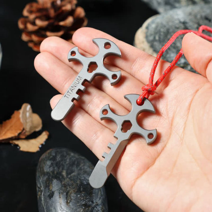 Portachiavi EDC a croce con apribottiglie portatile da esterno Mini Crowbar