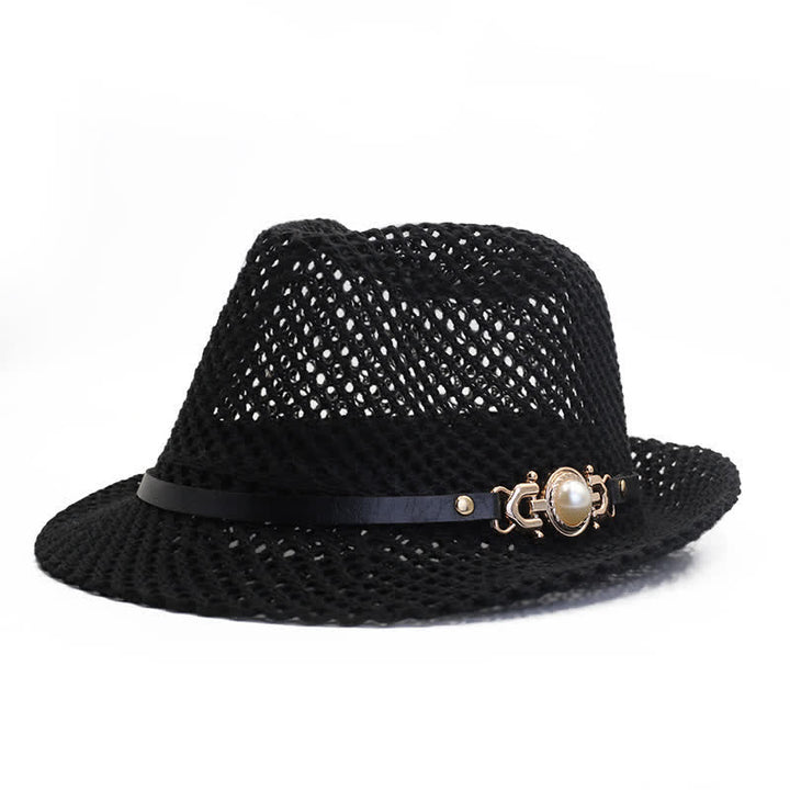 Cappello Panama Fedora da uomo in maglia traspirante