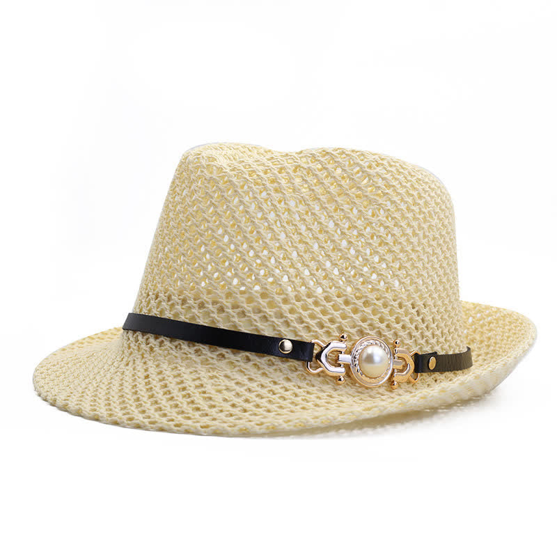 Cappello Panama Fedora da uomo in maglia traspirante