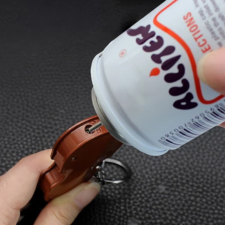 Portachiavi con accendino a butano a forma di violino