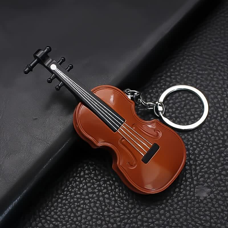Portachiavi con accendino a butano a forma di violino