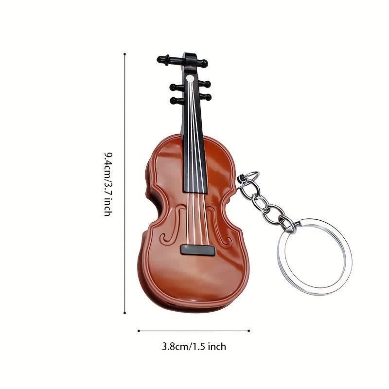 Portachiavi con accendino a butano a forma di violino