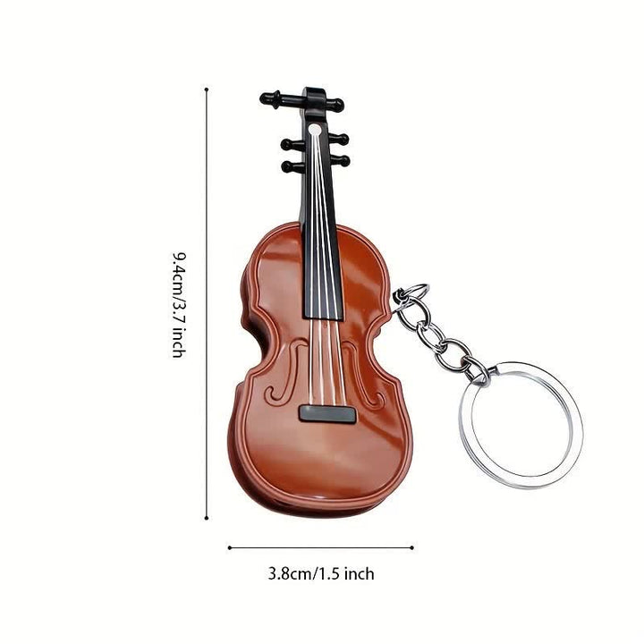 Portachiavi con accendino a butano a forma di violino
