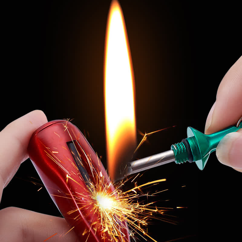 Portachiavi con accendino a cherosene a forma di peperoncino con fiammifero permanente