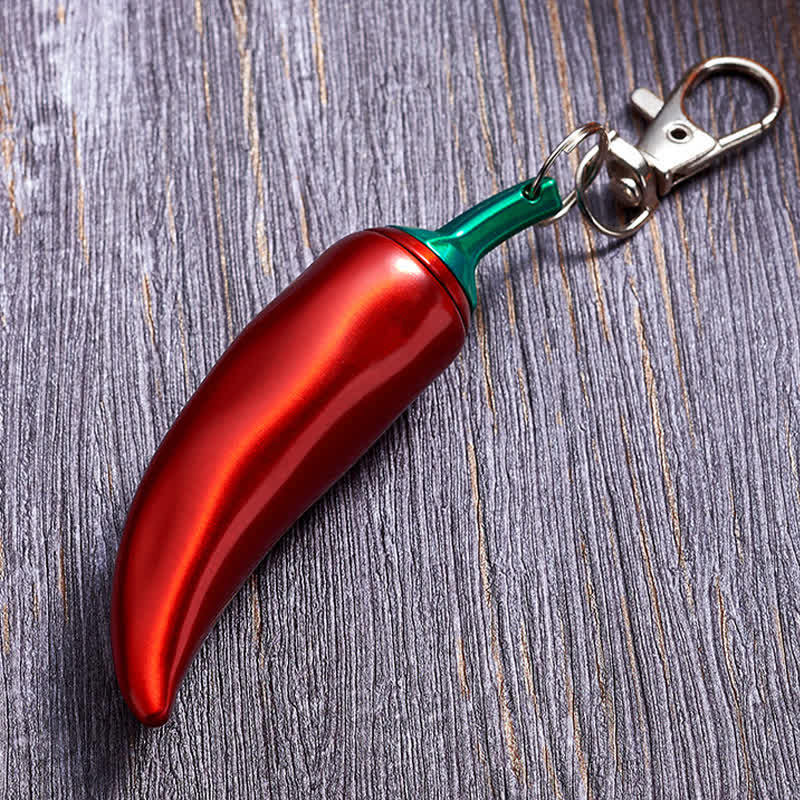 Portachiavi con accendino a cherosene a forma di peperoncino con fiammifero permanente
