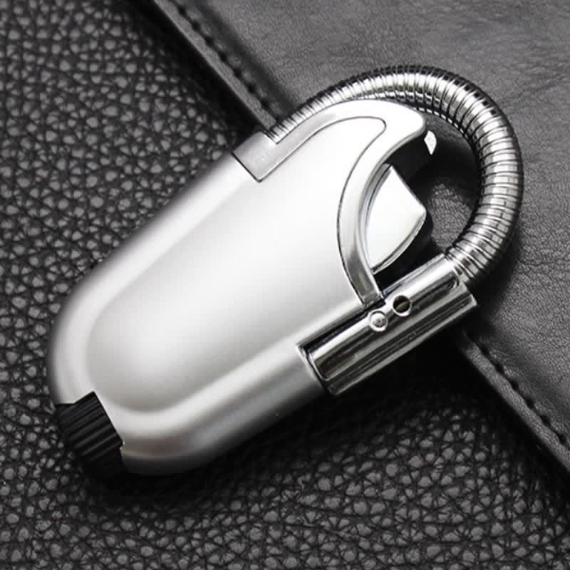 Accendino a butano con torcia LED a tubo di accensione lungo e flessibile - Argento - image 1