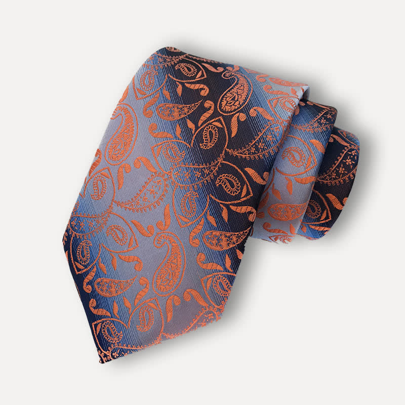 Cravatta da uomo con motivo Paisley a rampa sfumata fantasia