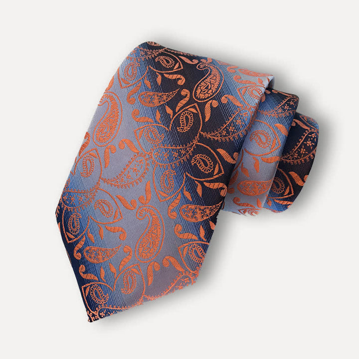 Cravatta da uomo con motivo Paisley a rampa sfumata fantasia