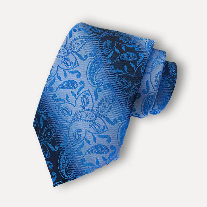 Cravatta da uomo con motivo Paisley a rampa sfumata fantasia