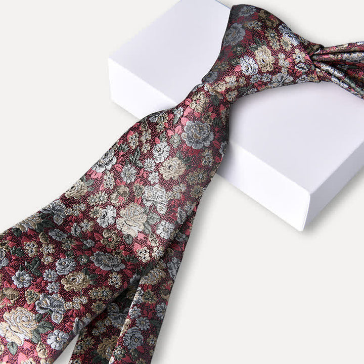 Cravatta floreale originale da uomo RosyBrown