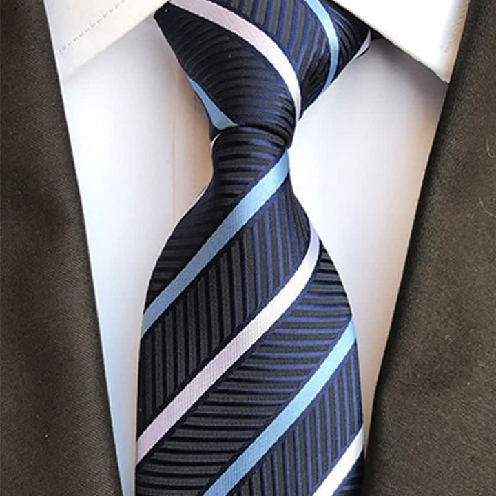 Cravatta a righe da uomo MidnightBlue Business