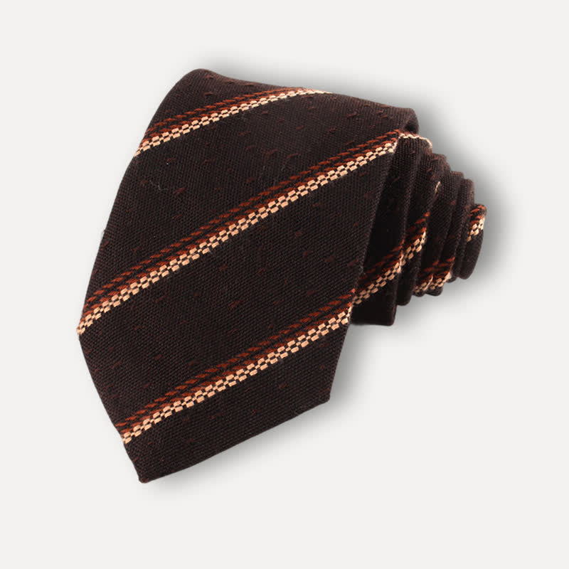 Cravatta a righe in morbida lana inglese da uomo - Stile n. 8 - image 9