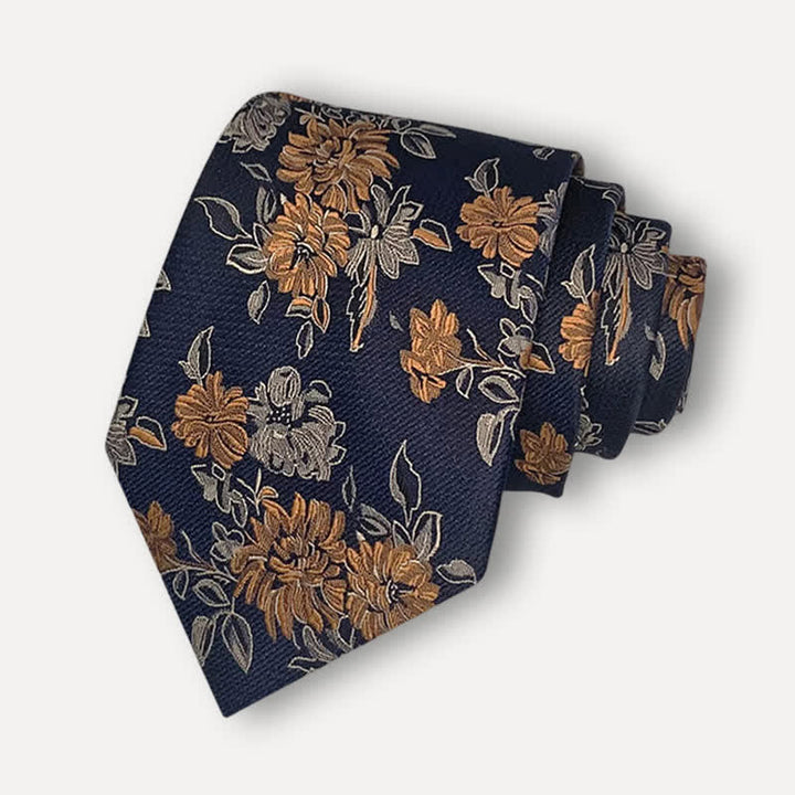 Cravatta casual da uomo con motivo floreale crisantemo