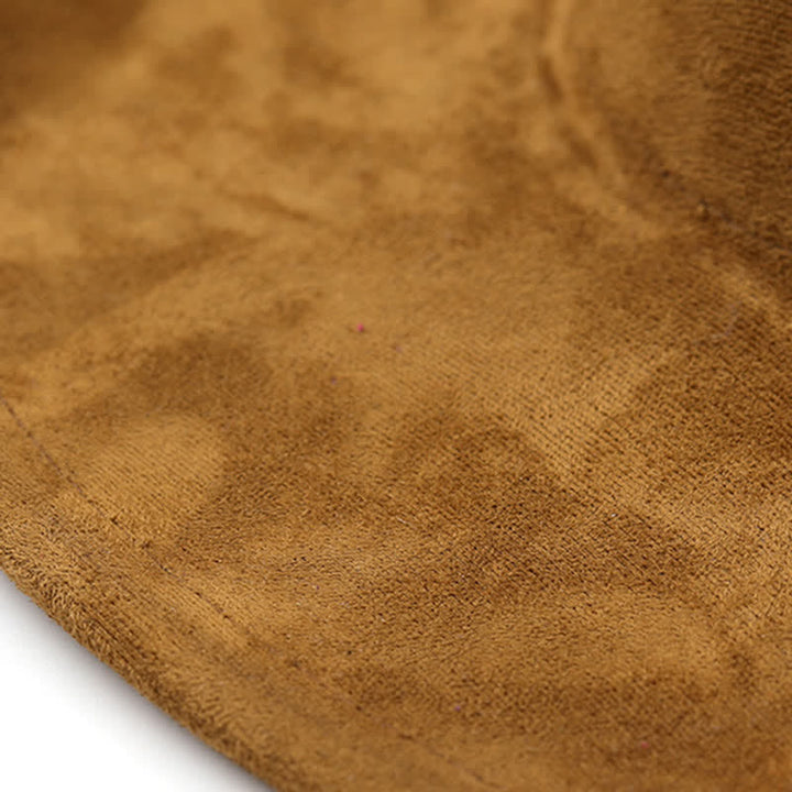 Cappello da cowboy in pelle scamosciata con fascia decorativa etnica in piume