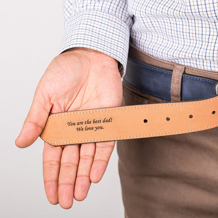 Cintura in pelle personalizzata con nome inciso
