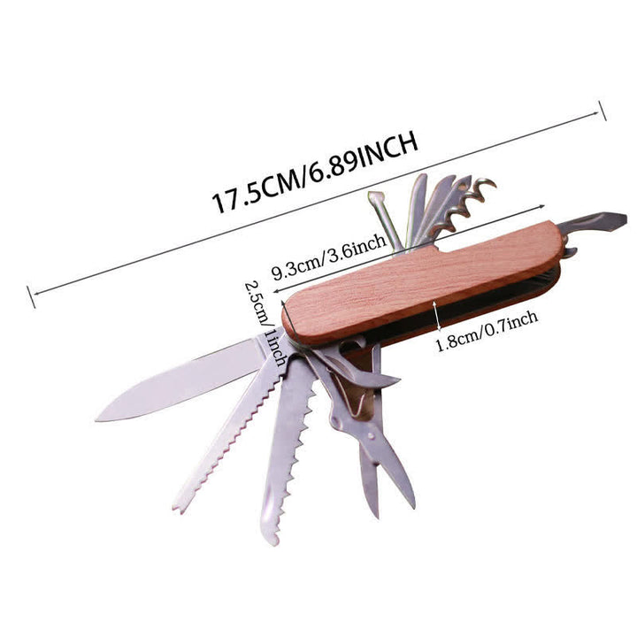 Apribottiglie in legno con coltello multiuso 11 in 1, intaglio personalizzato