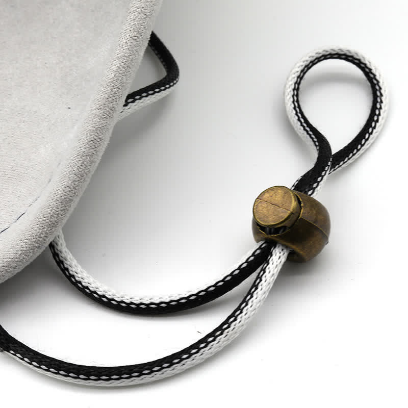 Cappello da cowboy in velluto scamosciato sintetico con contrasto di colore blu navy e bianco