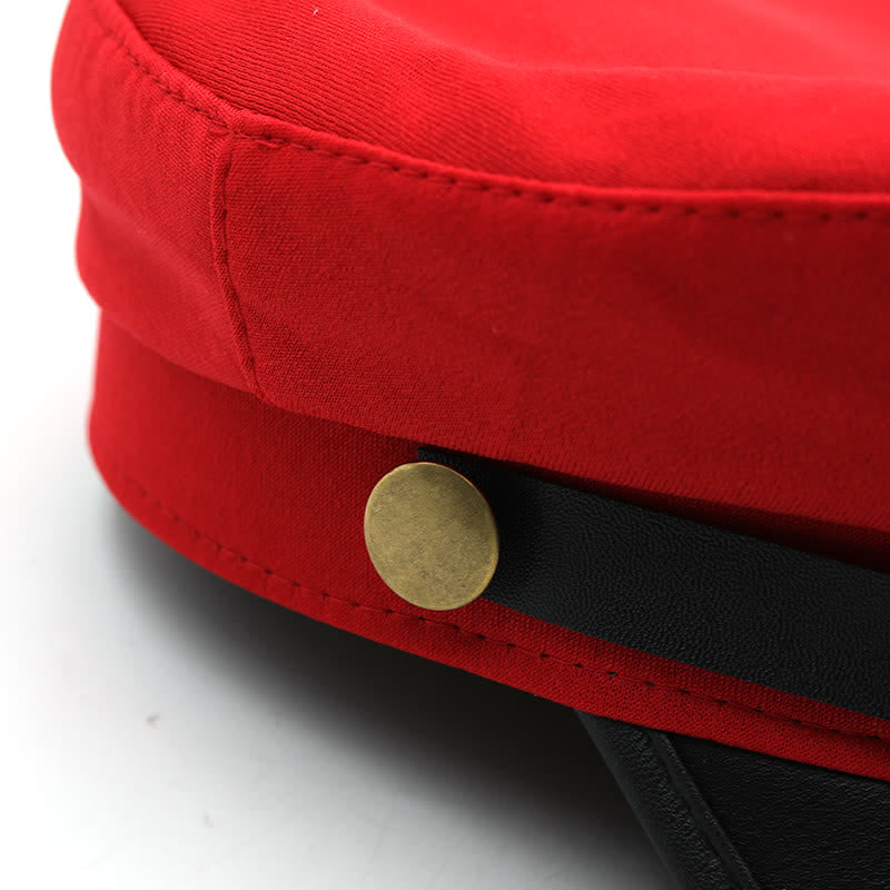 Cappello basco piatto da donna con ancora da nave blu navy - image 4