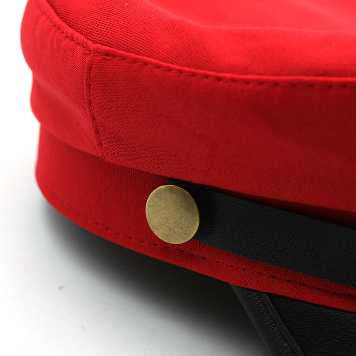 Cappello basco piatto da donna con ancora da nave blu navy - image 4