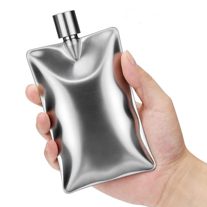 Borraccia portatile ondulata in acciaio inossidabile irregolare e creativa da 6 once