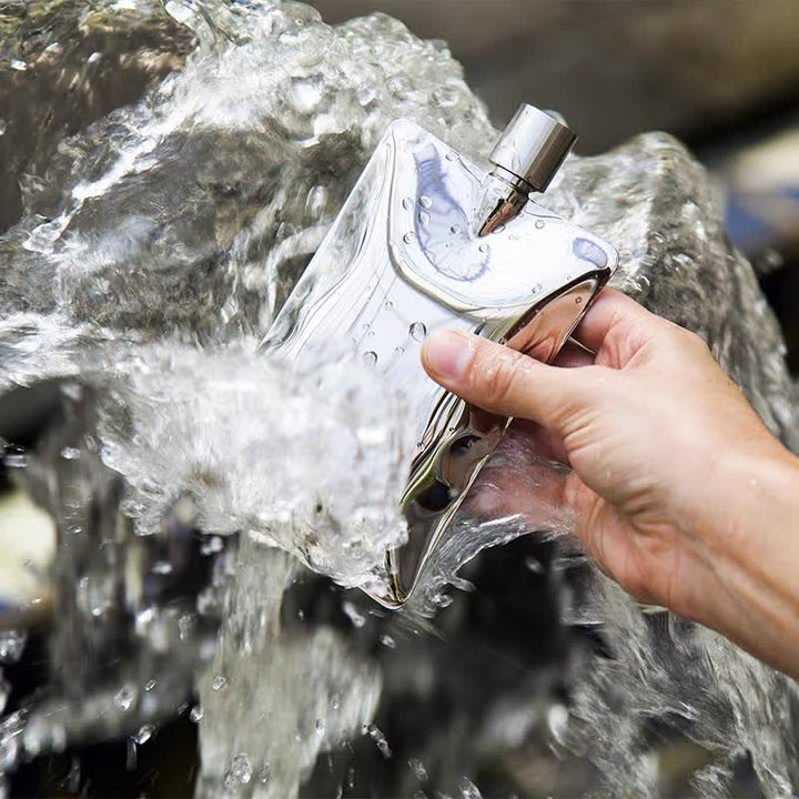Borraccia portatile ondulata in acciaio inossidabile irregolare e creativa da 6 once