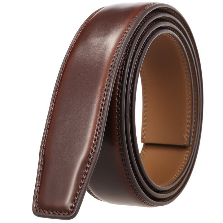 Cintura in pelle con fibbia automatica fai da te personalizzata, idea regalo nera - Caffè-personalizzato - Cintura marrone - 46 - image 6