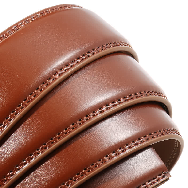 Cintura in pelle con fibbia automatica a forma quadrata nera - image 9