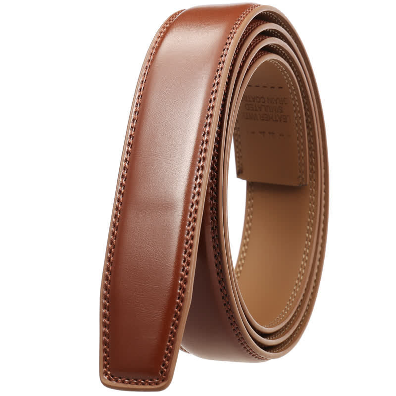 Cintura in pelle con fibbia automatica fai da te personalizzata, idea regalo in oro - Oro-Personalizzato - Cintura marrone-giallastra - 46 - image 12