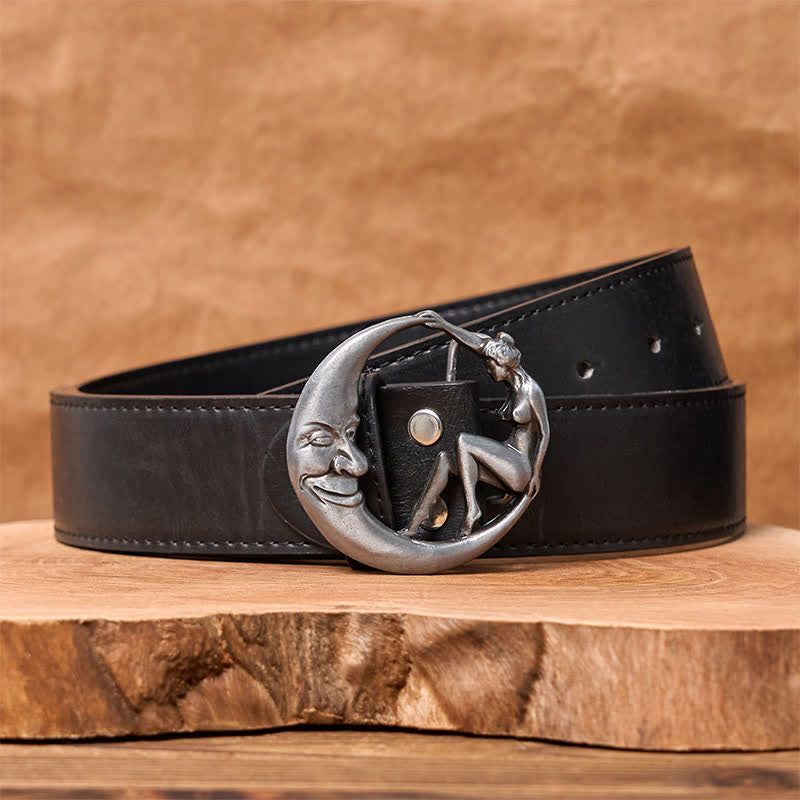 Cintura in pelle con fibbia Moon Lady fai da te da uomo