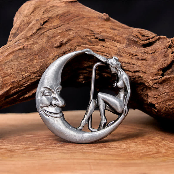 Cintura in pelle con fibbia Moon Lady fai da te da uomo
