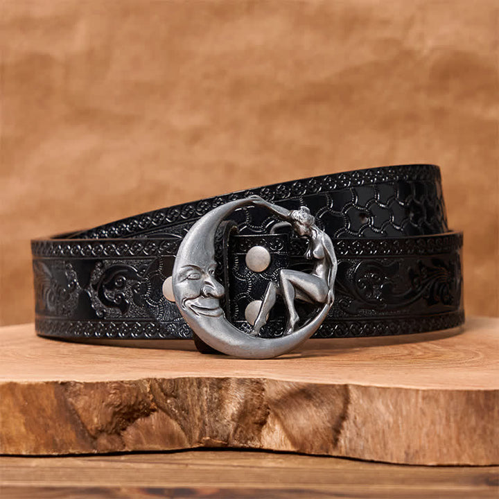 Cintura in pelle con fibbia Moon Lady fai da te da uomo